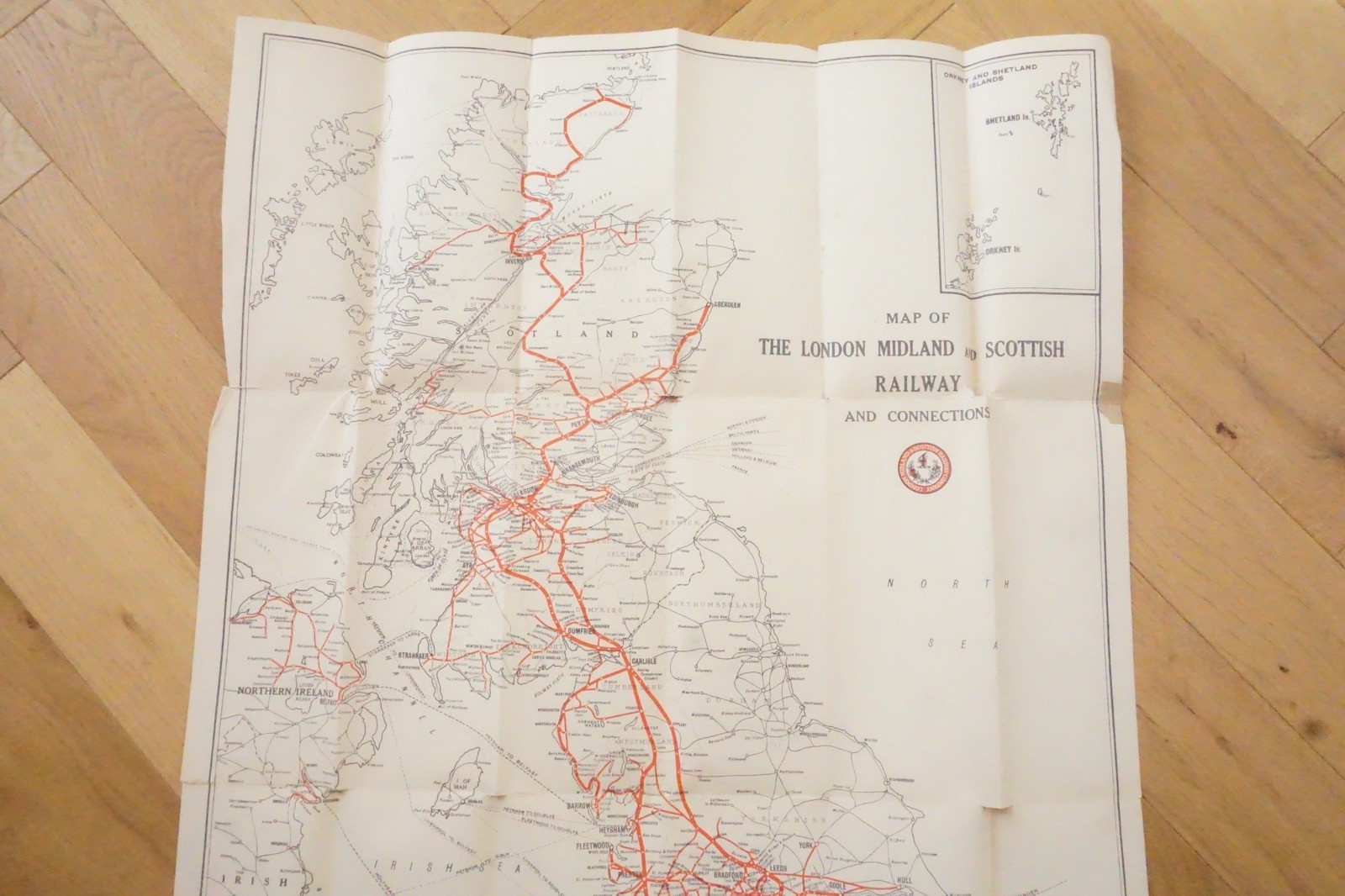 c1940s LMS Connections Railway Map