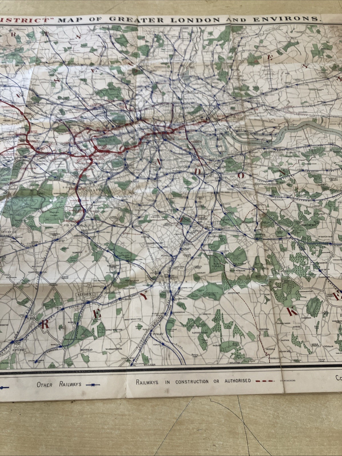 The “District” Map of Greater London & Environs – 1st ed – 1902
