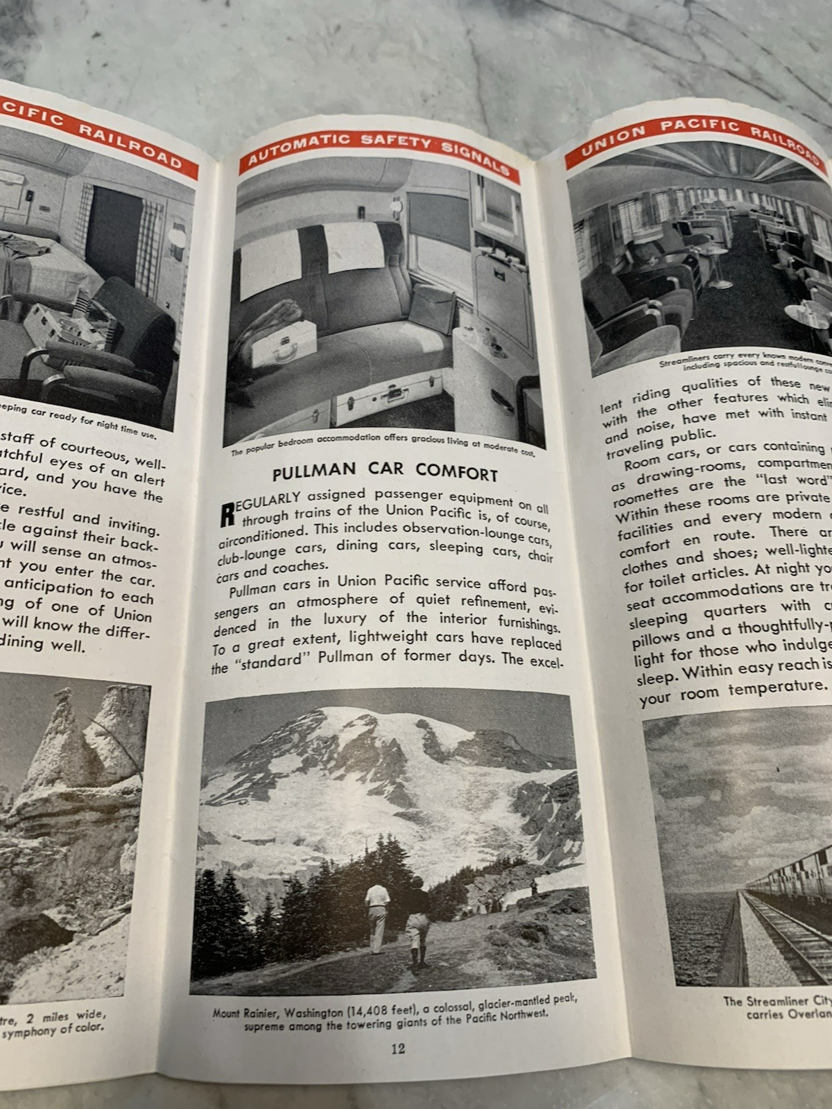Vintage Map Of The United States Union Pacific Railroad Brochure Pamphlet