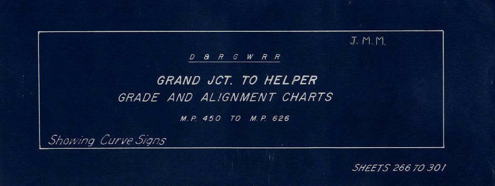 Denver & Rio Grande Western RR 1976 Grand JCT to Helper Track Chart PDF on DVD