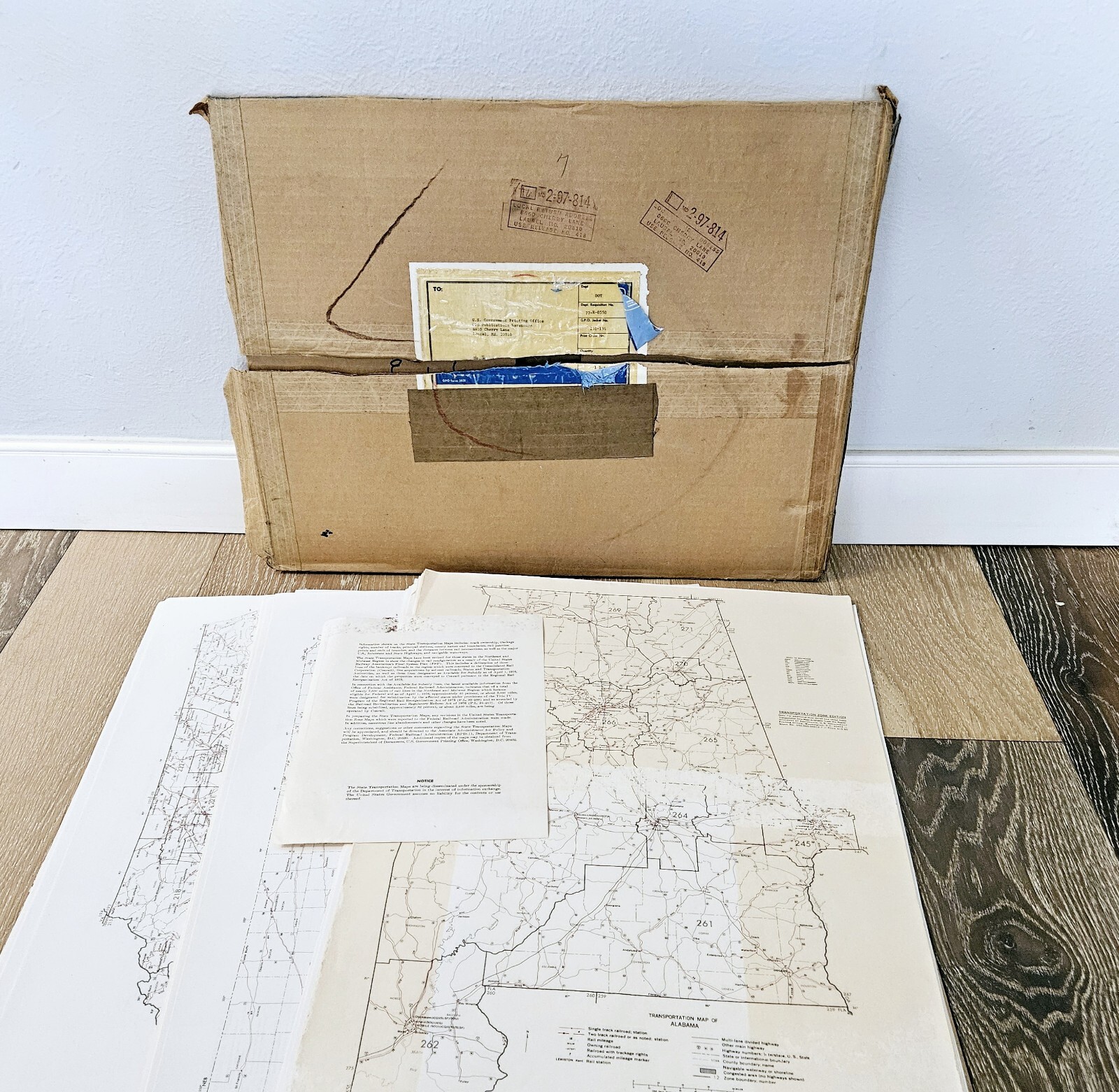 1975 US States Transportation Maps Set of 82 Fed Railroad Administration 22 x 17
