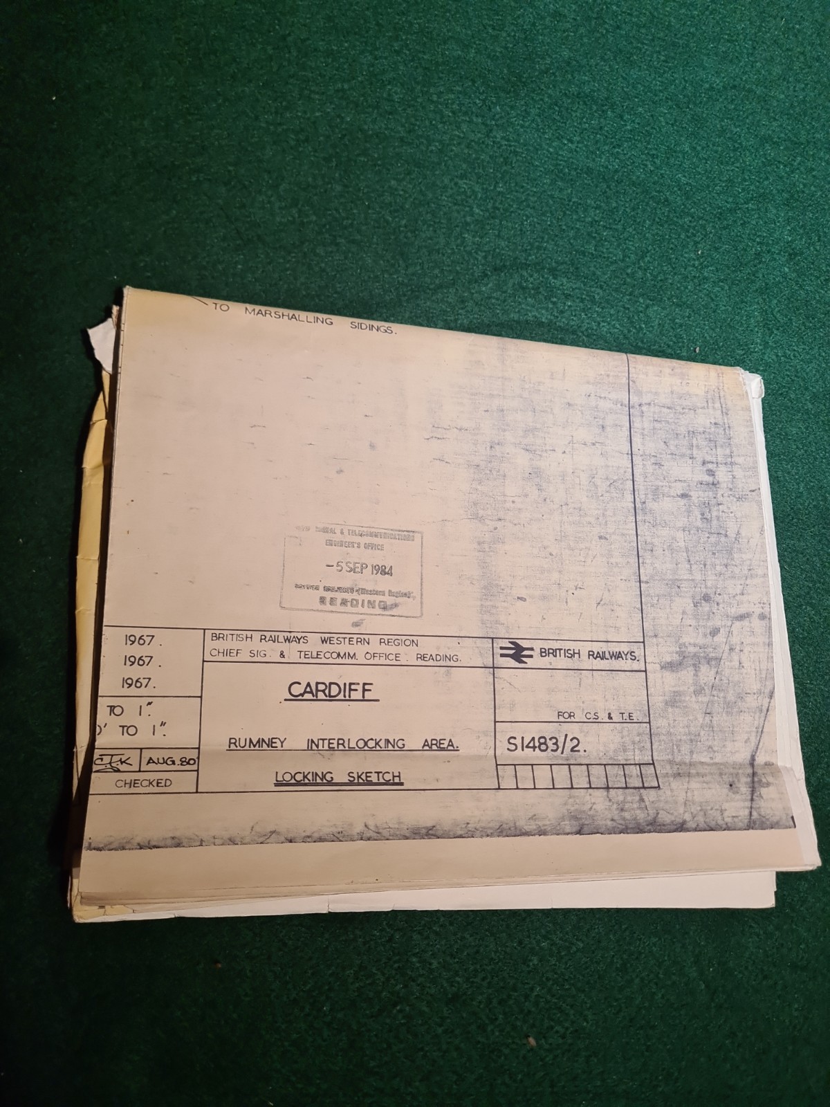 Rumney Cardiff Wales Railway plans – 1967 – Interlocking System Locking Sketch