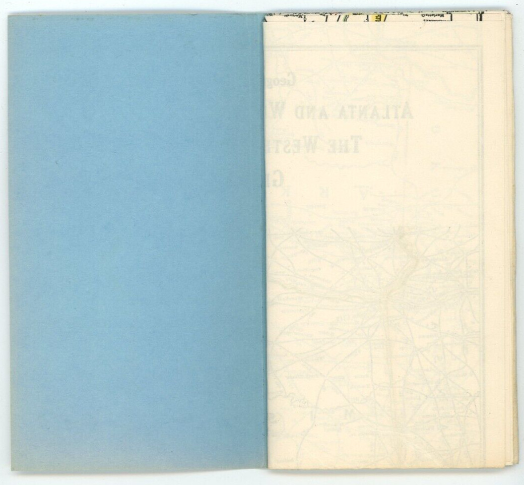 1947 Map Atlanta & West Point Railroad CO Western Railway Alabama Georgia