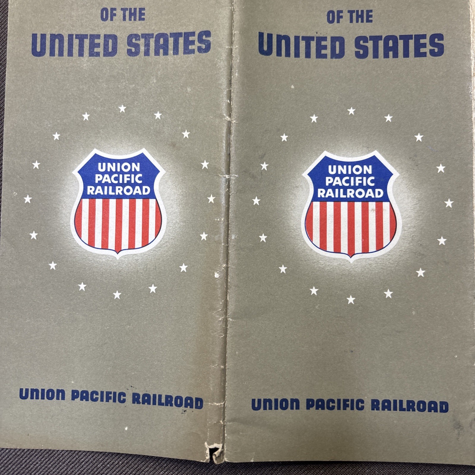 Vintage Union Pacific Railroad Military Map 1950 First Edition
