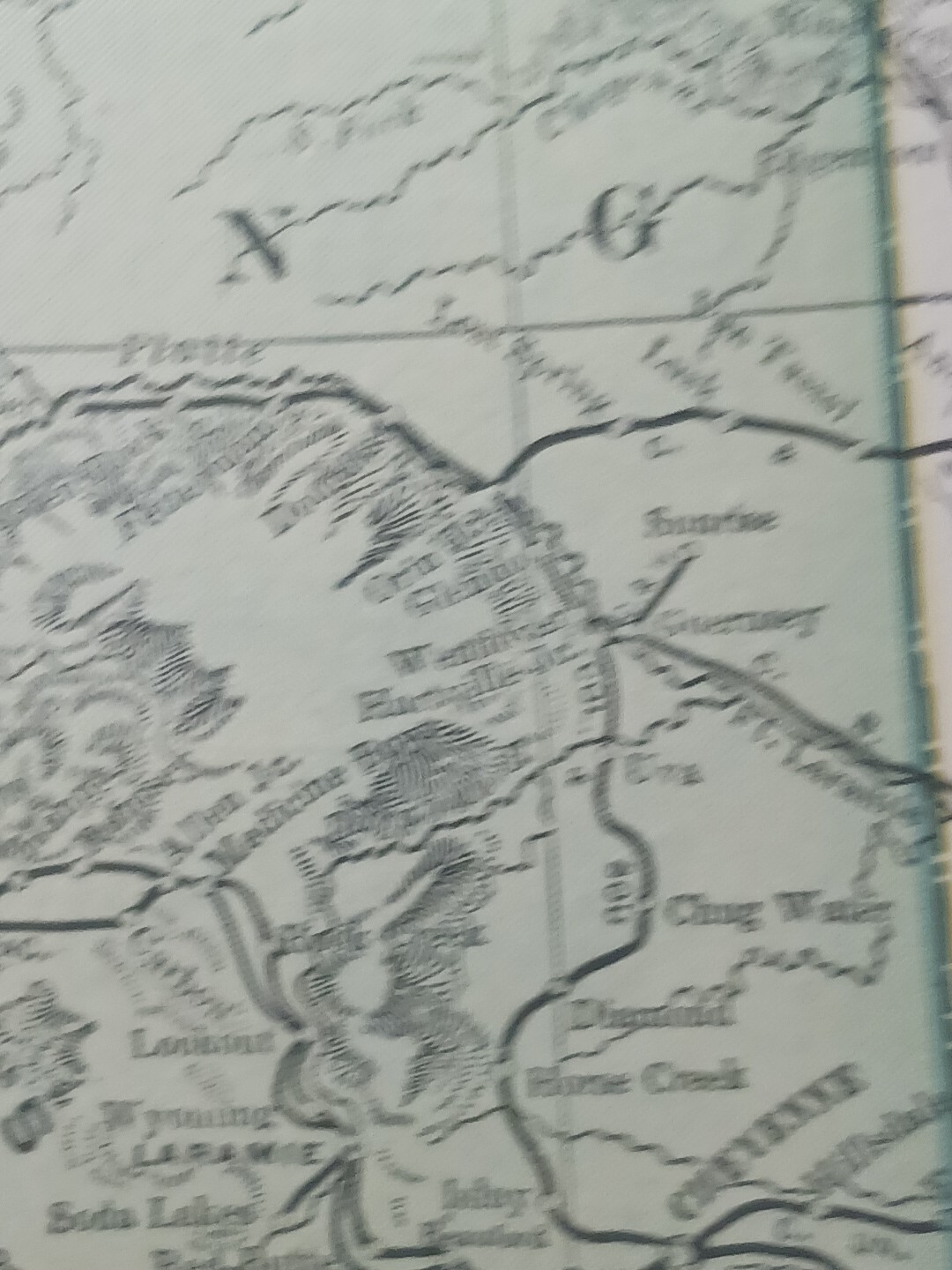 ~1904 Railroad Map MONTANA IDAHO WYOMING All railway Routes Depots 11×9″ vintage