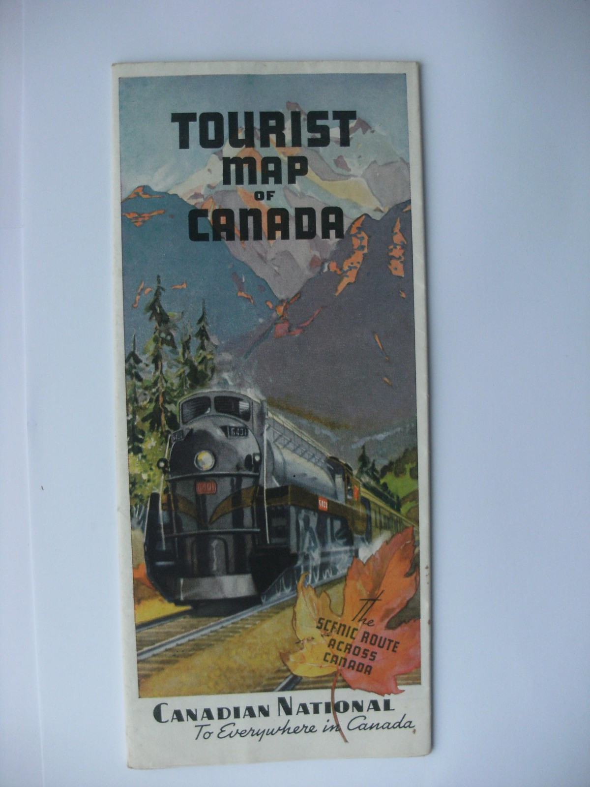 1938 Tourist Map Of Canada Railway (Shop Ref B1)