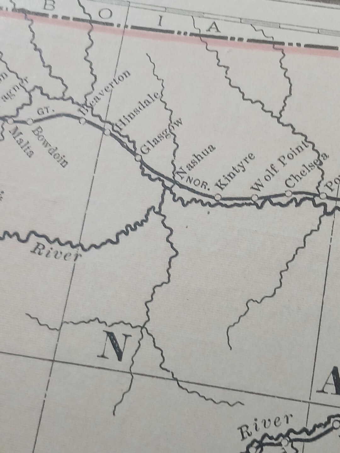 1904 dated Railroad Map MONTANA IDAHO WYOMING All Lines & Train Routes 11″x9″