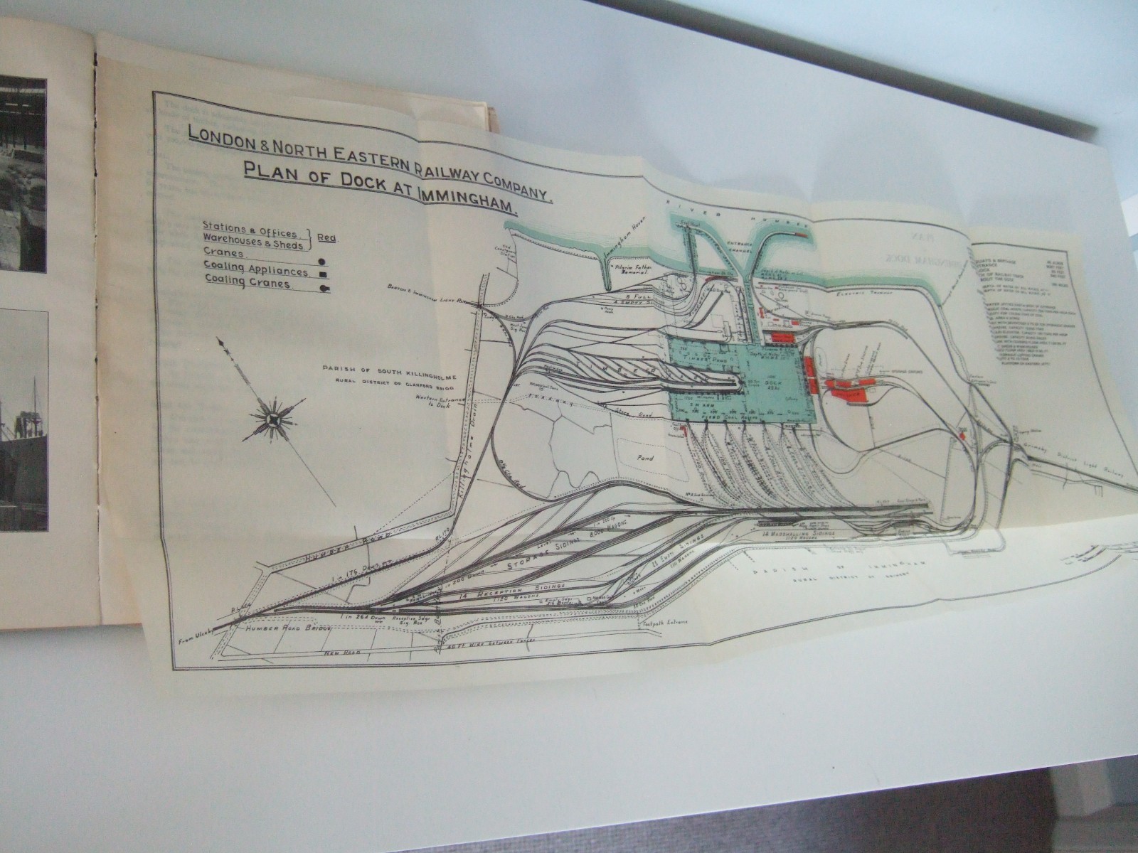 1932 Ports of the LNER Book. 9 Fold-Out Plans. Dock Information. Incomplete