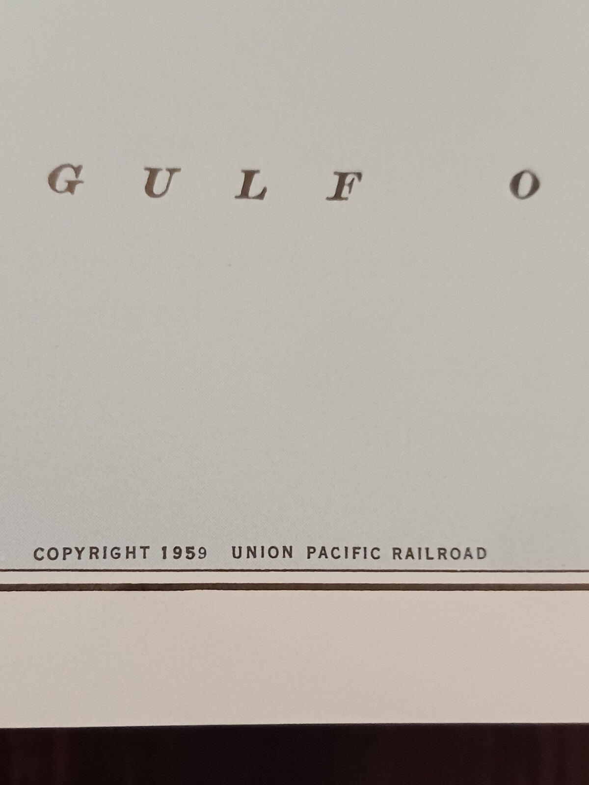 Union Pacific Railroad Map Of The United States 1959