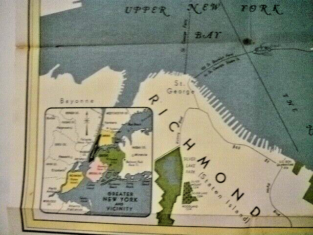 HAGSTROM’S MAP OF NEW YORK SUBWAYS ELEVATED LINES 1958 SOFT COVER FOLDED $.50