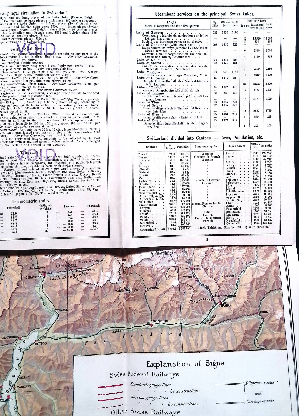 Original 1913 Swiss Federal Railways Tourist Map Of Switzerland Golden Age Rail