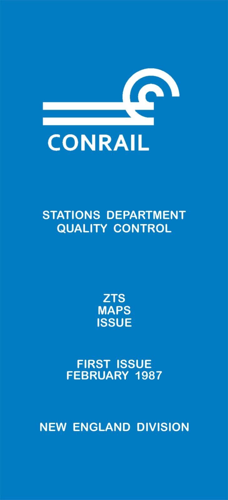 Conrail 1987 New England Division V2 Zone-Track-Spot “ZTS” Maps PDF Pages on DVD