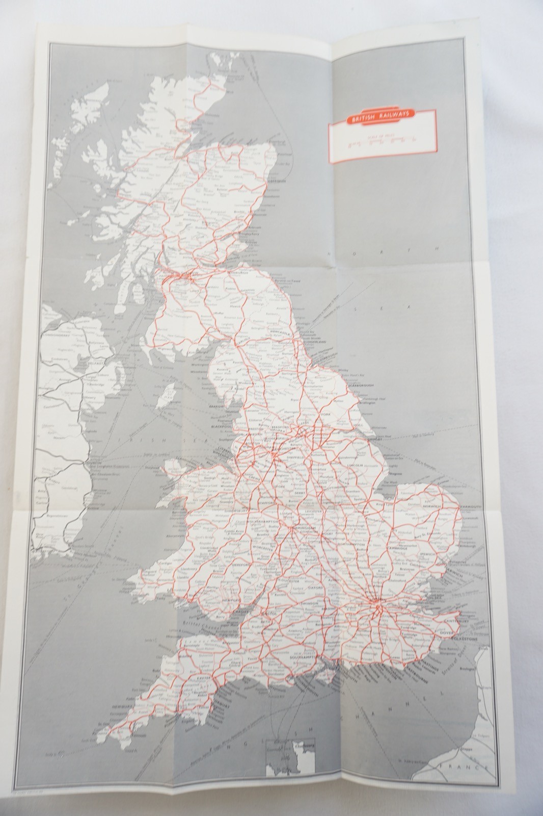 1952 British Rail Passenger Travel Facilities & Network Railway Map Coronation