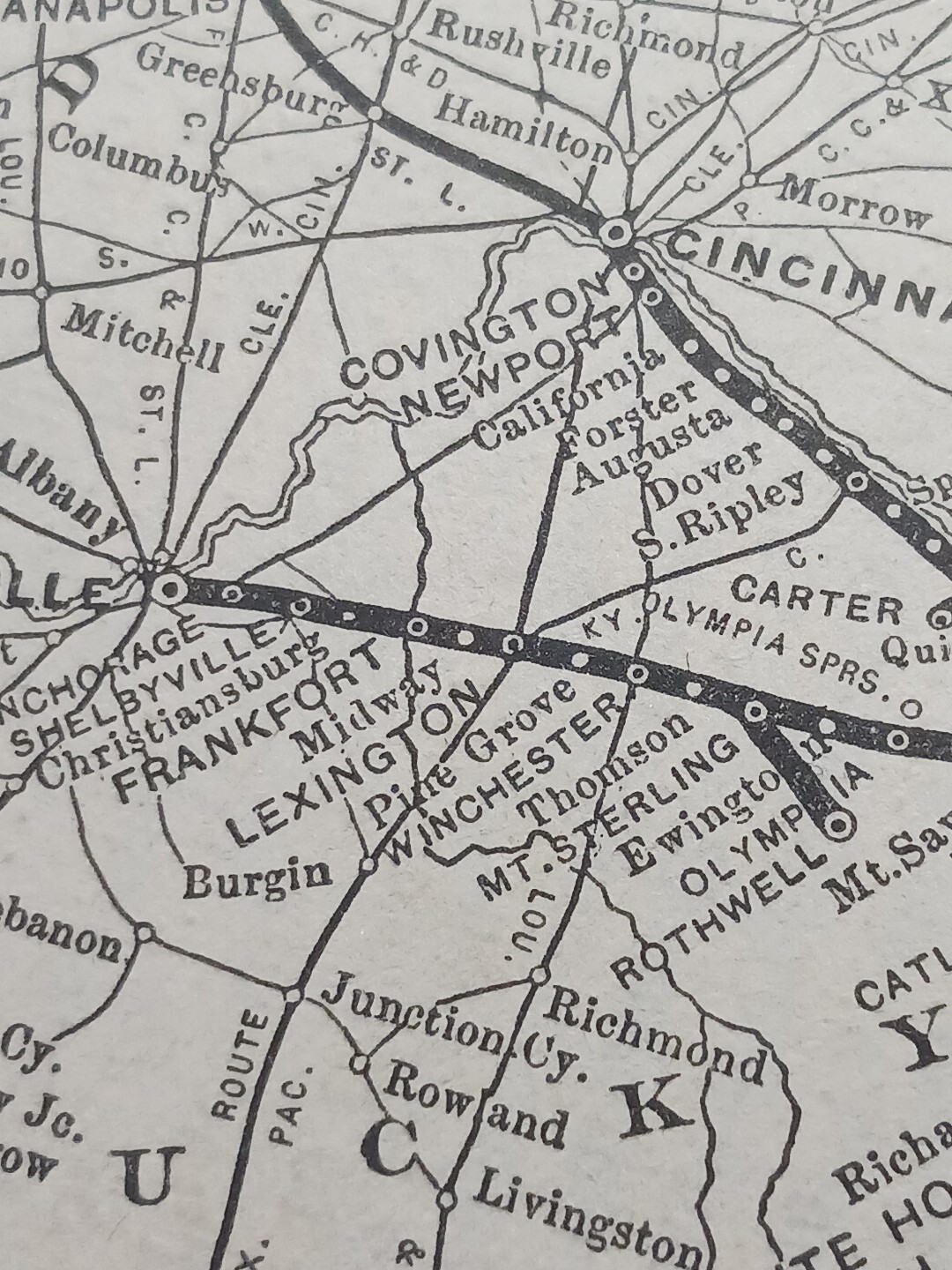 1902 Train Route Map + Report CHESAPEAKE & OHIO RAILWAY Rosney Virginia Railroad