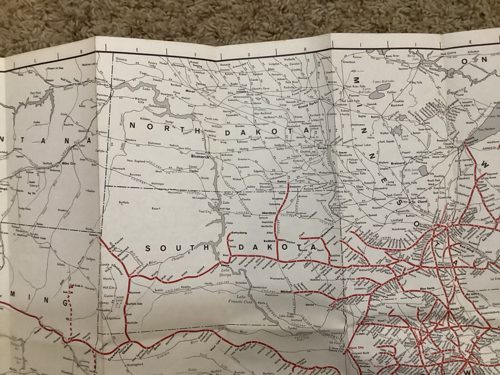 1979 CHICAGO AND NORTH WESTERN TRANSPORTATION COMPANY SYSTEM MAP