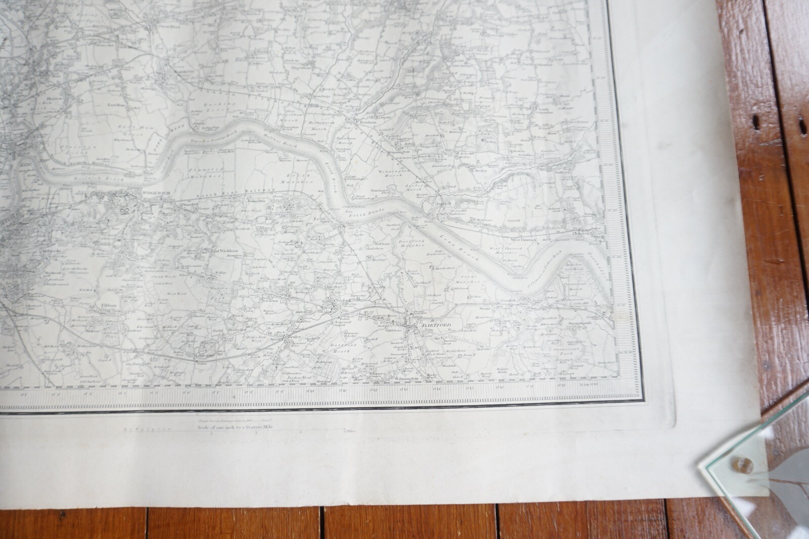 1882 Great Eastern Railway Map GER Middlesex Coborn Road Woolwich Area