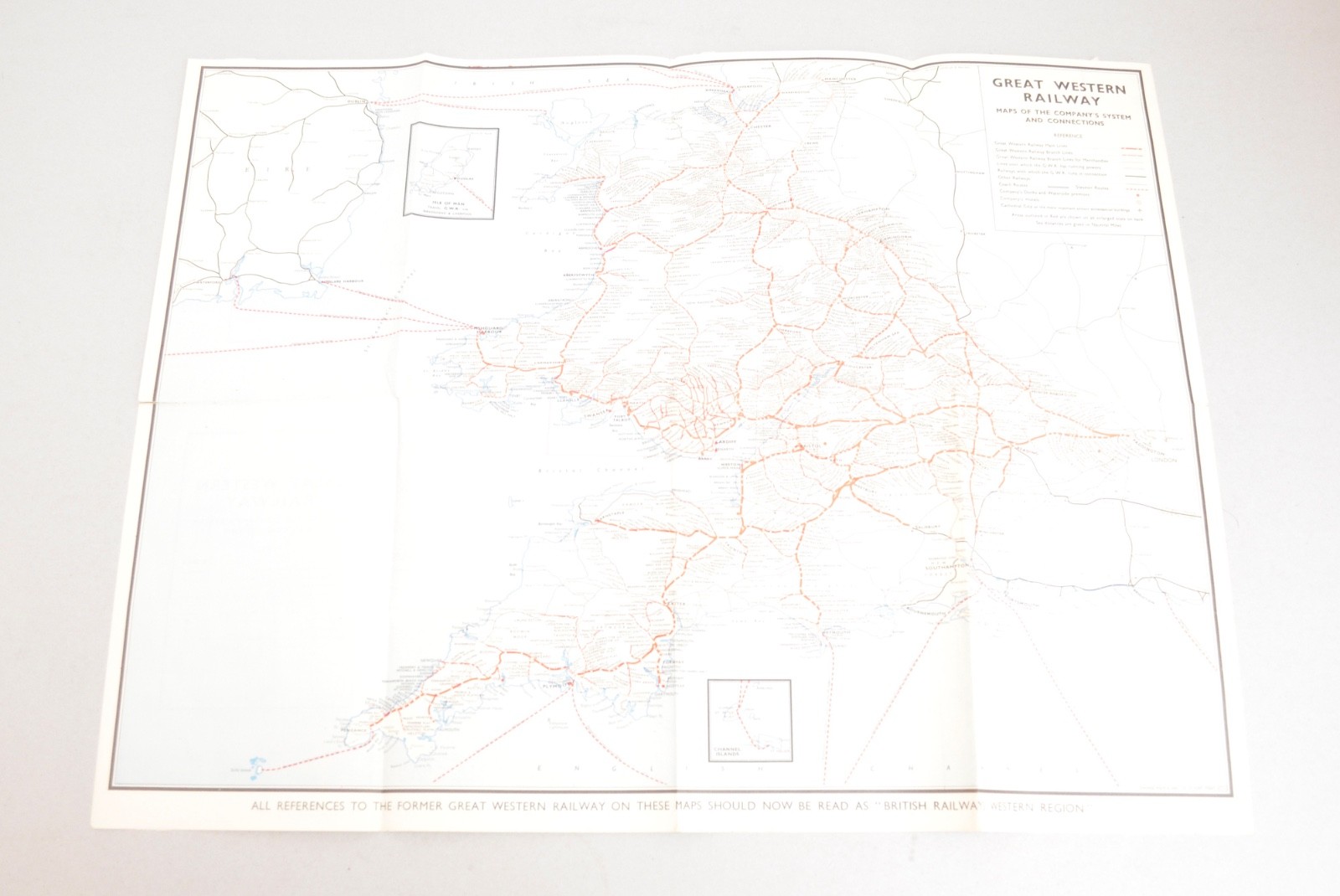 Railway Map GWR / BR Western Region George Philip & Sons 1950s
