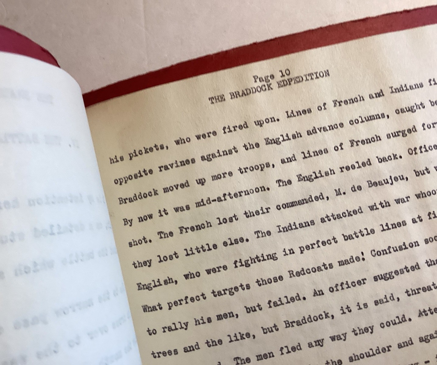 1950 THE BRADDOCK EXPEDITION 10 PAGE STUDY + DETAILED MAP w/TOWNS ENCAMPMENTS +