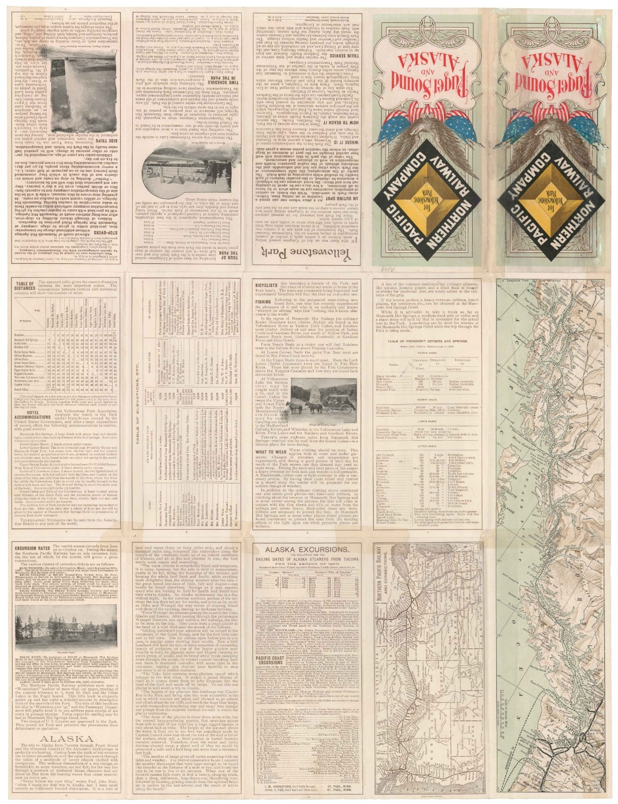 c. 1895 Poole Bros. View of Yellowstone National Park, Northern Pacific Railway