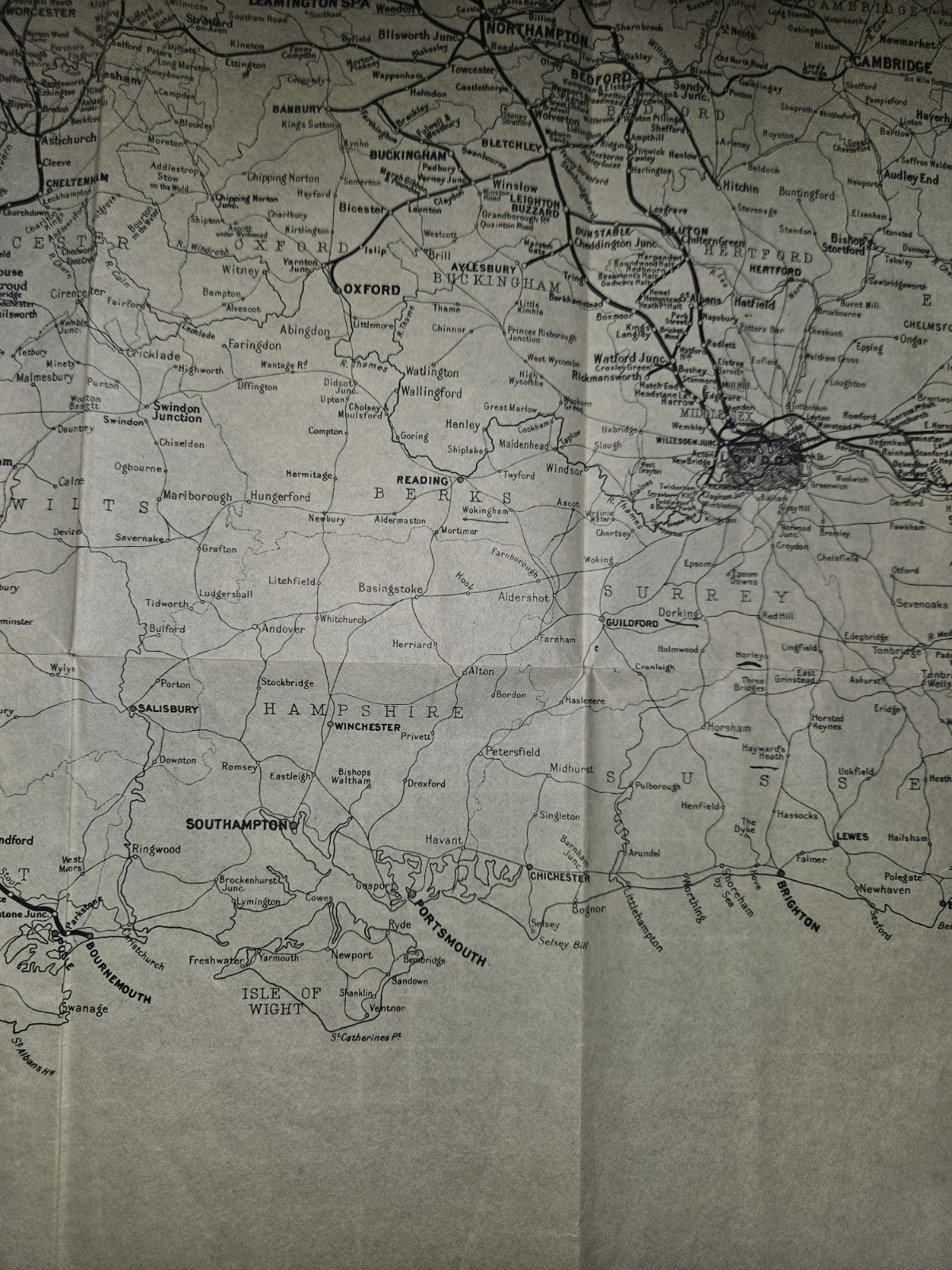 c1949 LMS England & Wales Railway Map