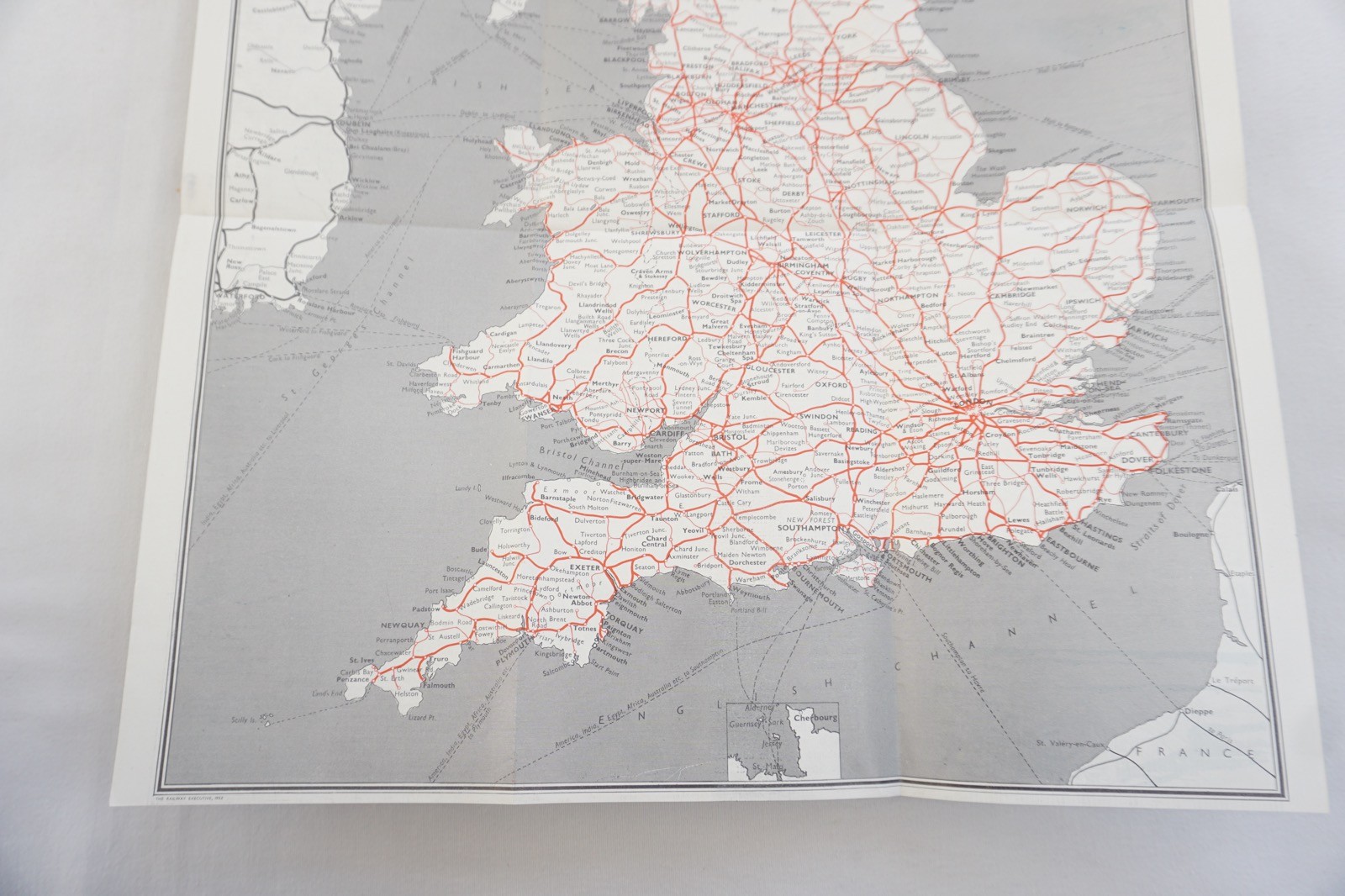 1952 British Rail Passenger Travel Facilities & Network Railway Map Coronation