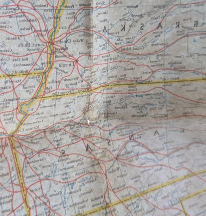 Vintage 1958-’66 No.950 Lionel Railroad Map-United States, Rand McNally, 37 x 52