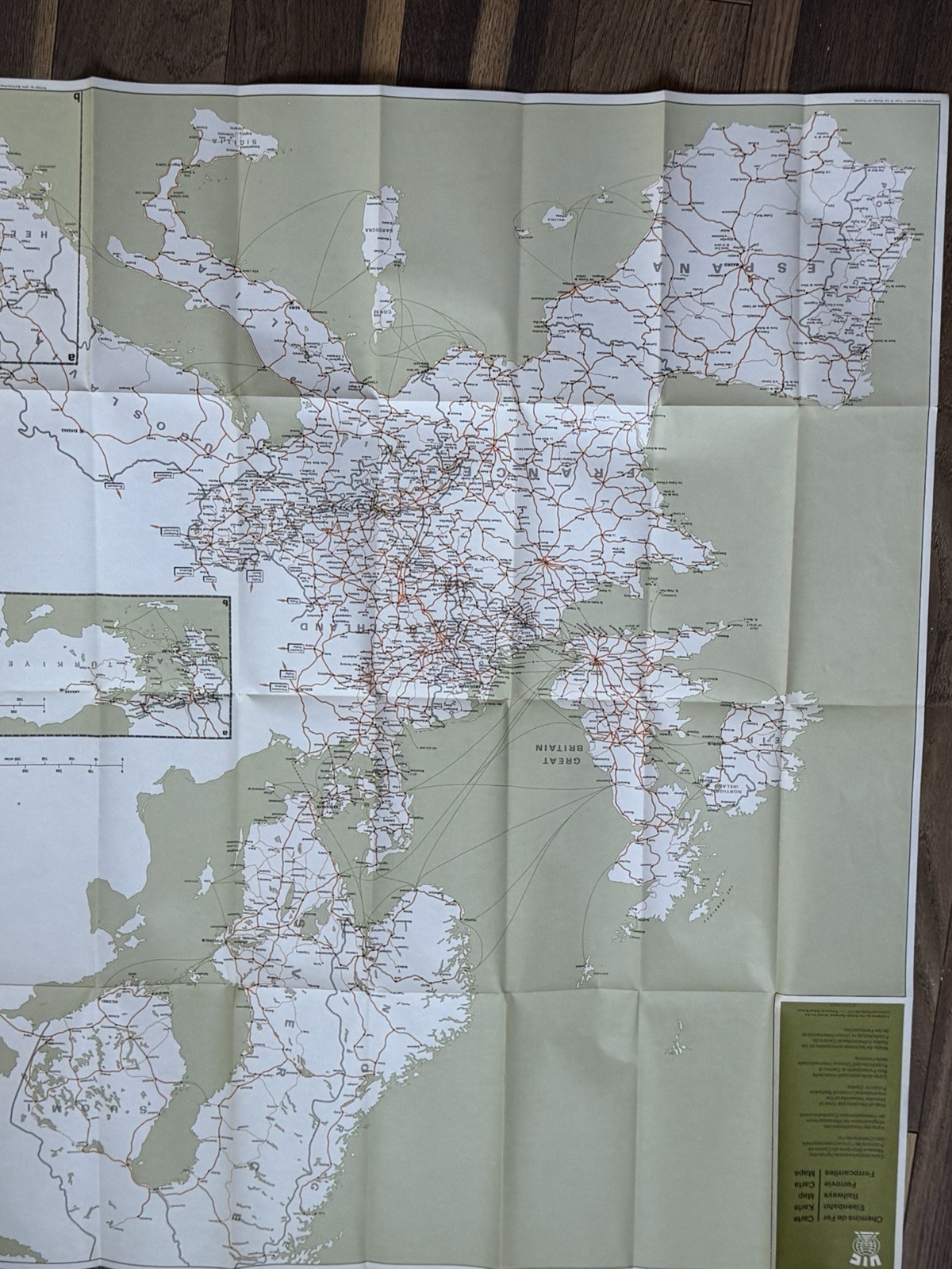 UIC 1973 Map Europe member network international union railway British br train