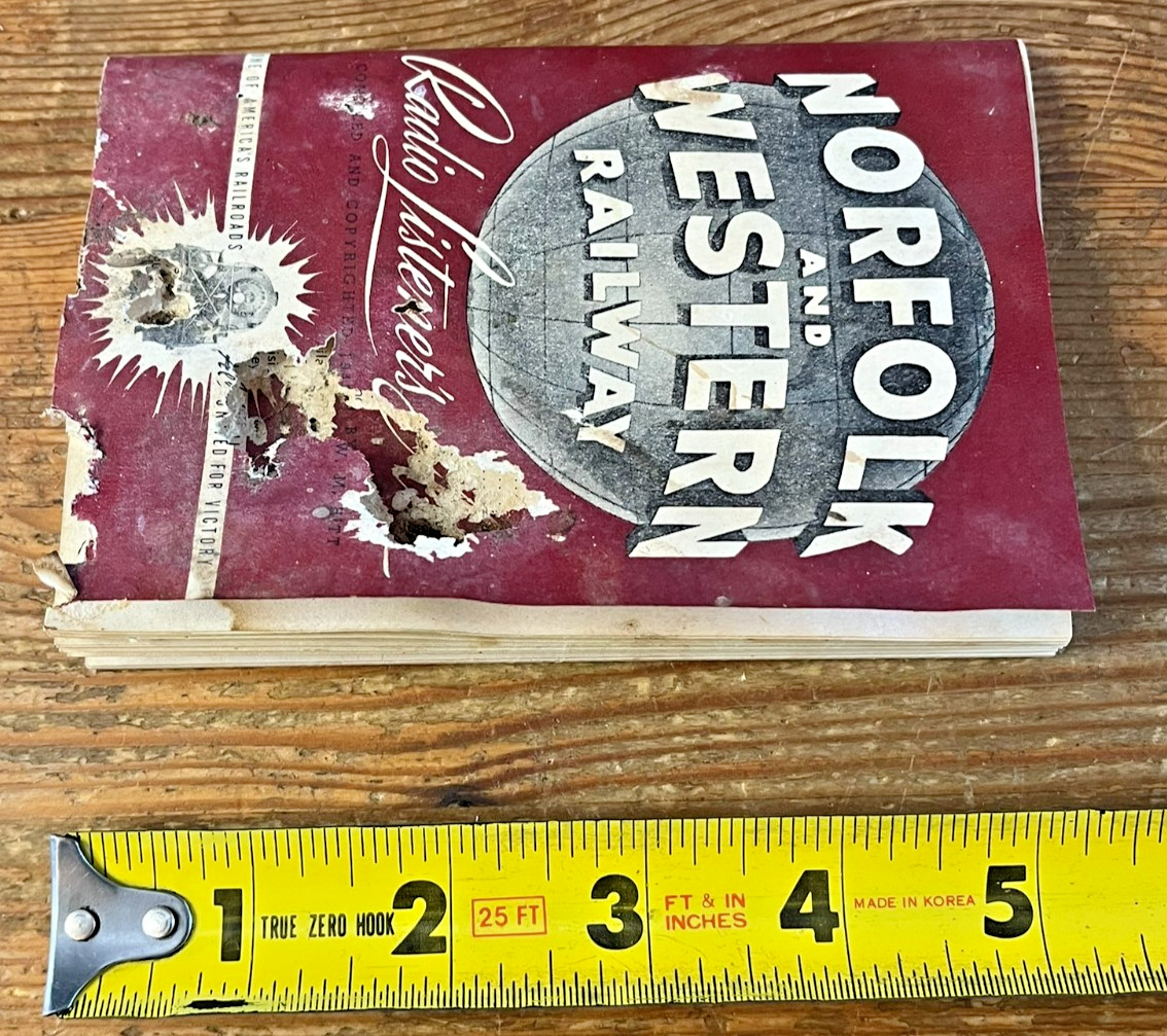 Vintage Norfolk And Western Railway Radio Listener’s Atlas Booklet N&R Railroad