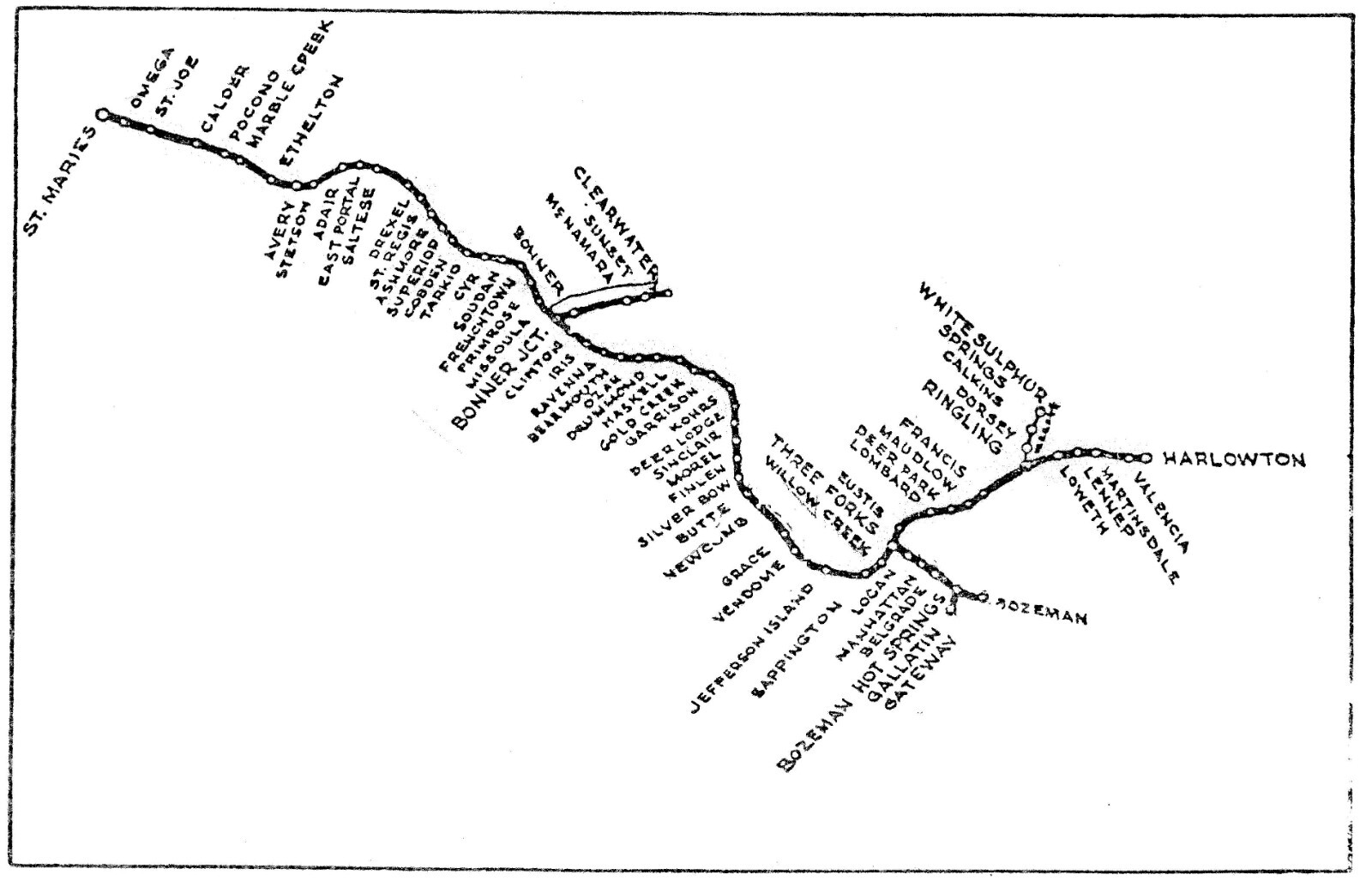 Milwaukee Road Railroad 1976 Montana Division Track Chart PDF Pages on DVD