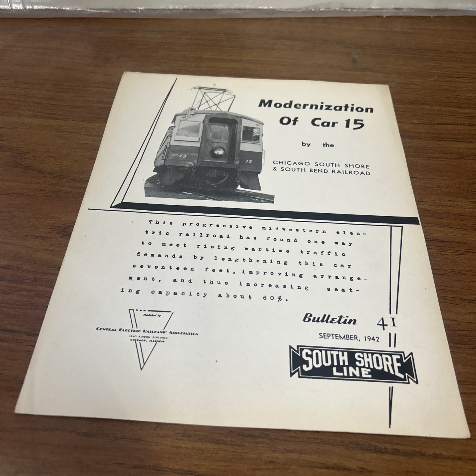Central Electric Railfans’ Association 1942 South Shore Line Modernization Car15