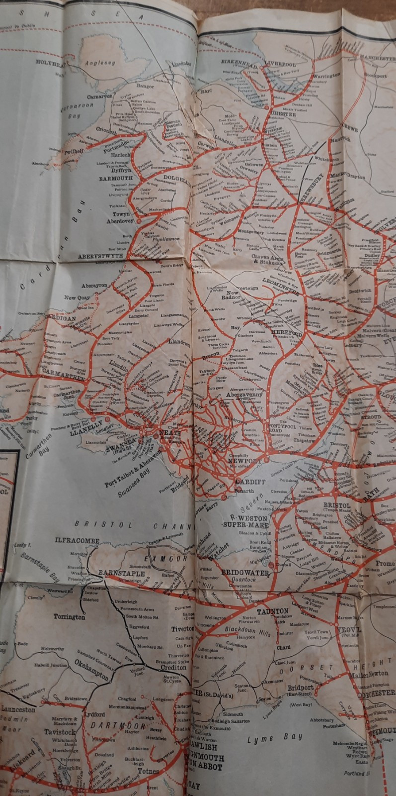 1920s Great Western Railway Map GWR