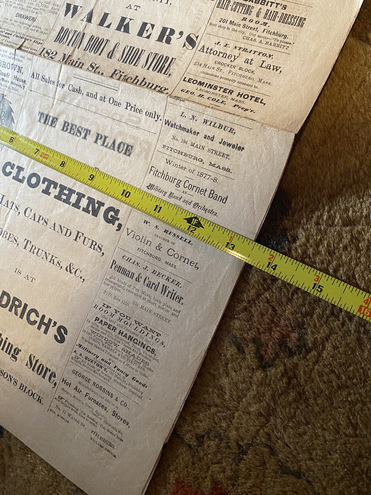 Antique 1878 The Railway Globe Newspapers Lot Fitchburg MA Old 1870’s Train Map
