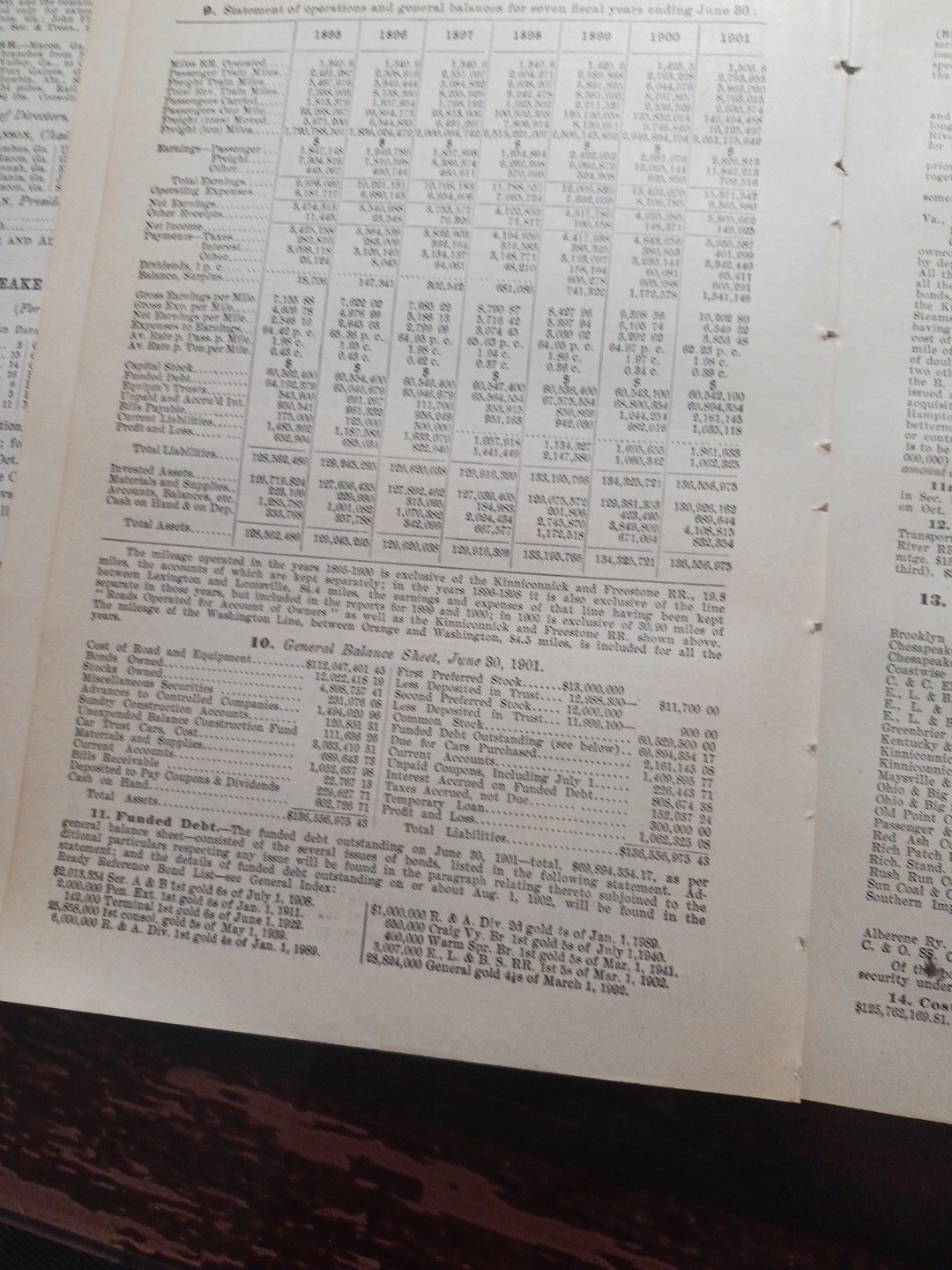1902 Train Route Map + Report CHESAPEAKE & OHIO RAILWAY Rosney Virginia Railroad