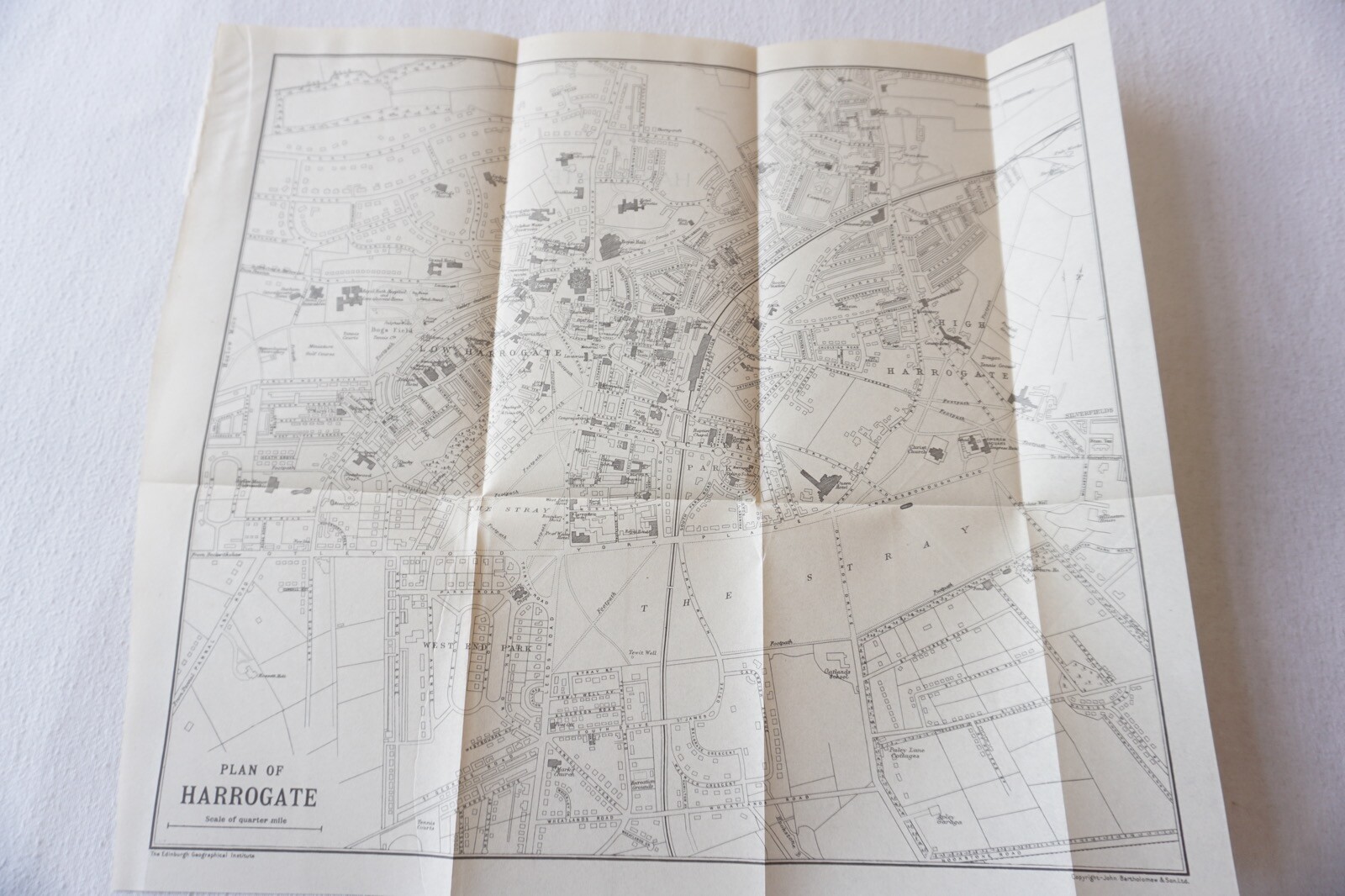 c1930 Harrogate LNER Railway Map