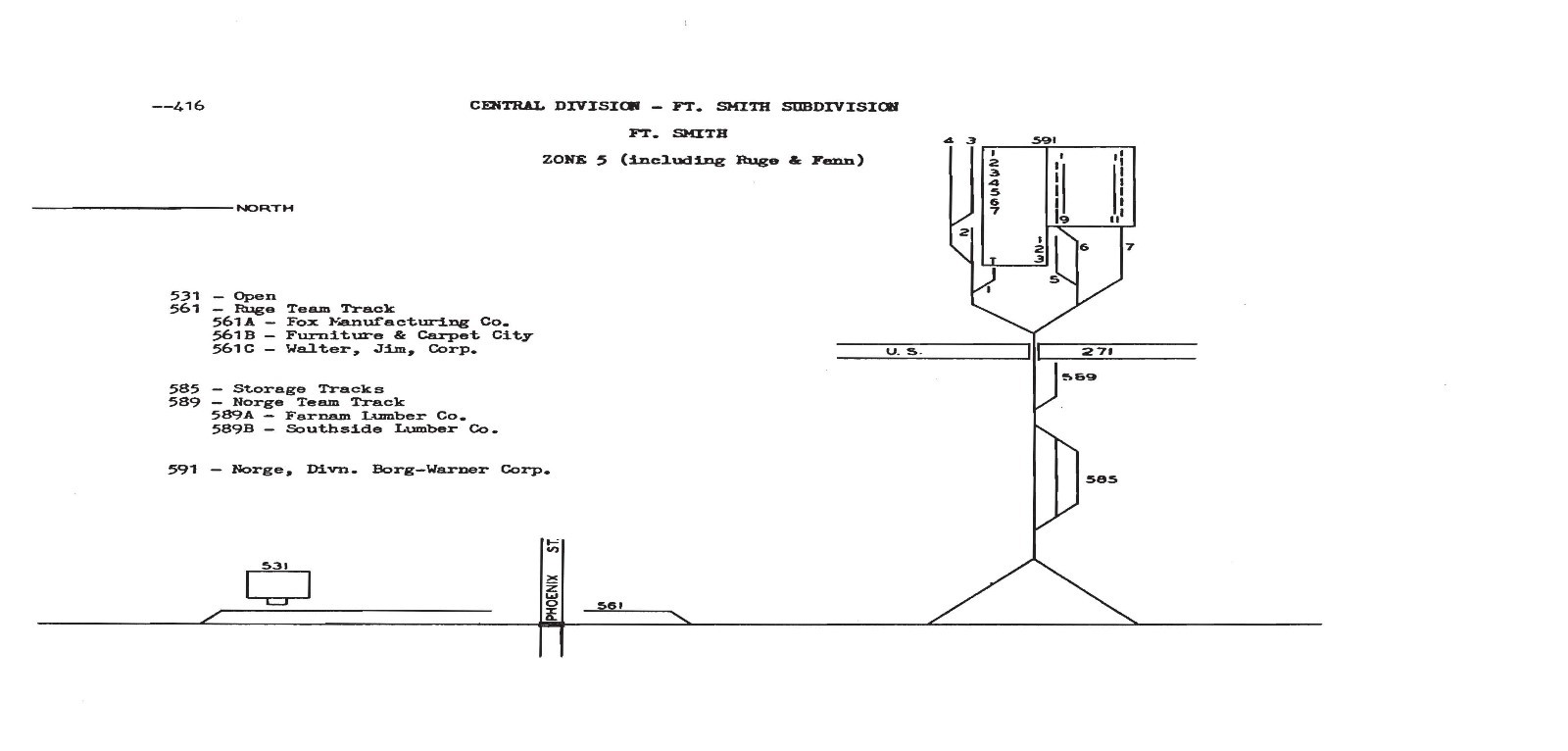 St Louis San Francisco Central Division Industry Track Schematics Pages on DVD
