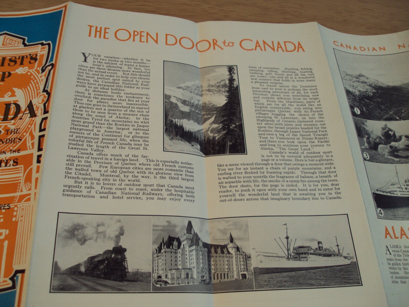 1931 ‘TOURIST’S MAP’ of CANADA~Canadian National RAILWAYS~West Indies/BERMUDA~