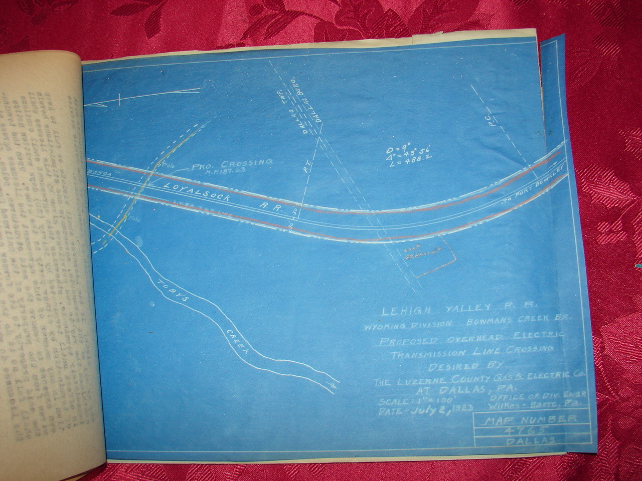 LVRR – Luzerne Co. Gas & Electric Line Crossing at Dallas, Pa 1923