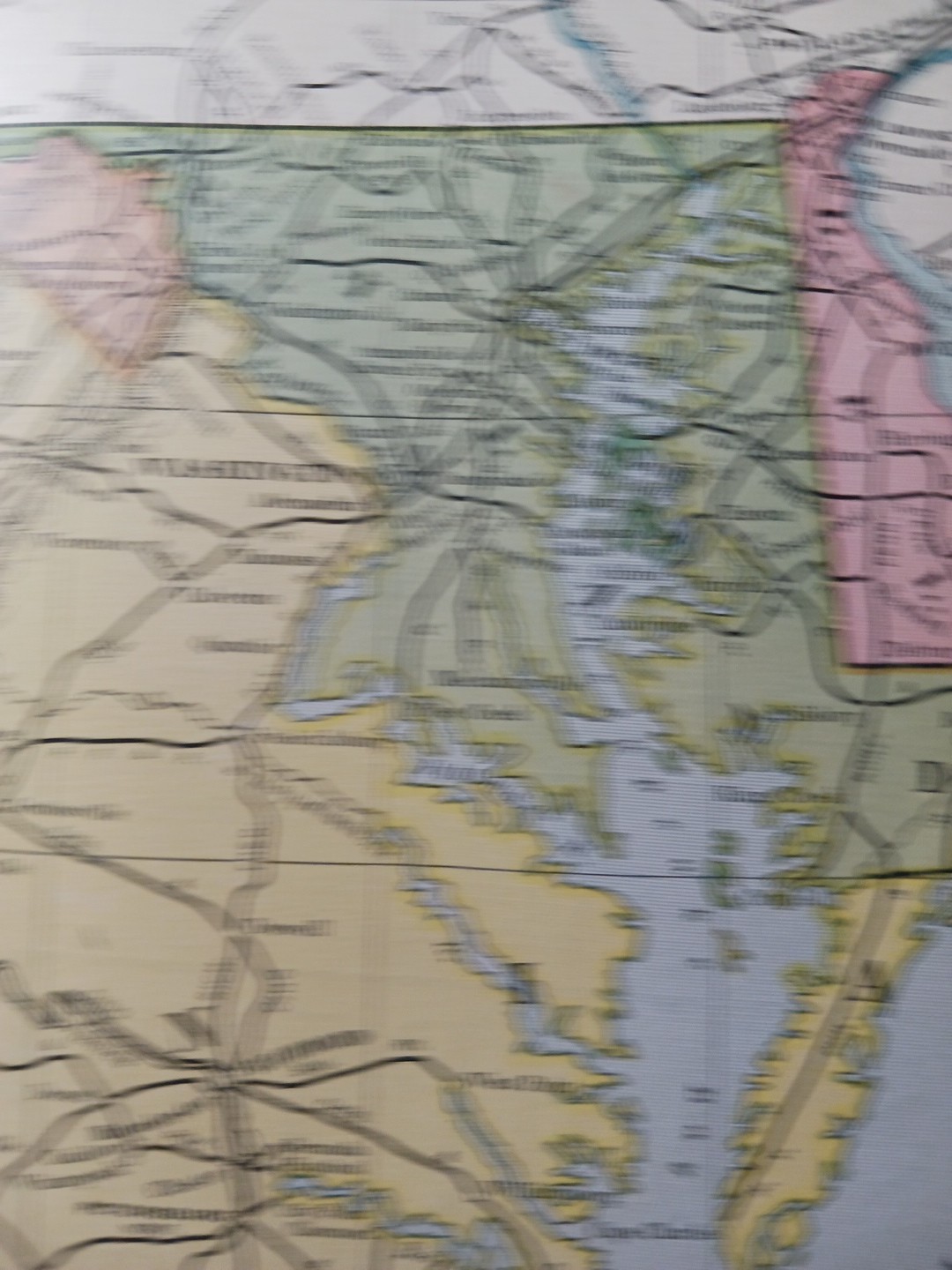 ~1904 Railroad Map West Virginia Maryland Delaware VA all lines Depots 11″x9″
