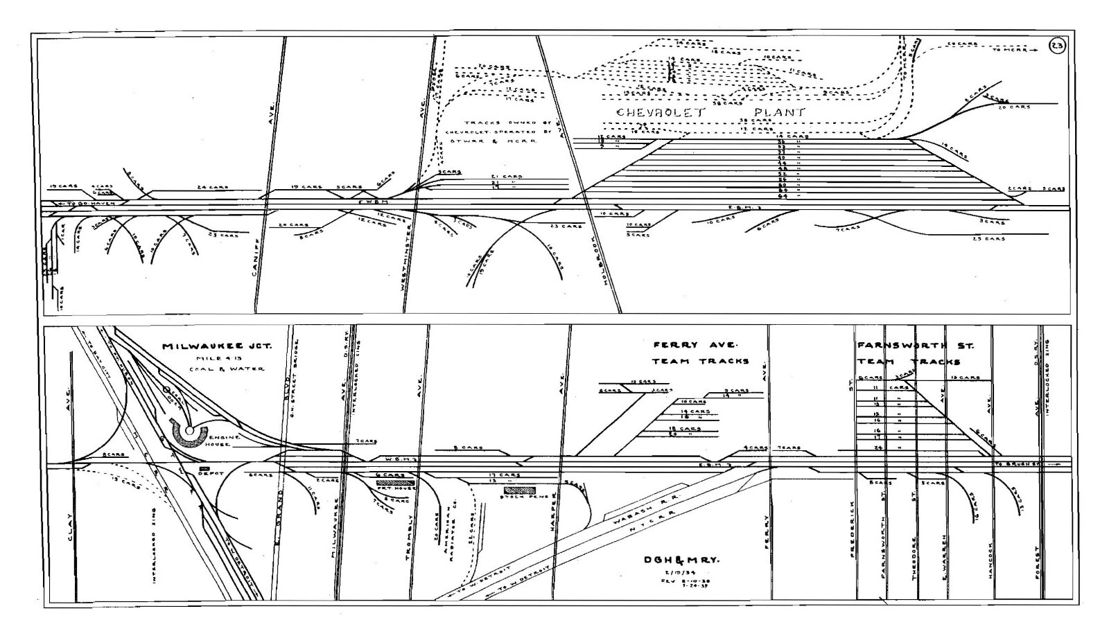 Grand Trunk Railway System 1939 Siding – Diagrams Car Capacity PDF Pages on DVD