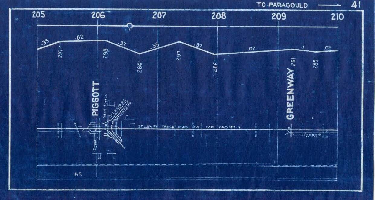 Missouri Pacific 1931 Illinois Division Condensed Track Profile PDF Pages on DVD