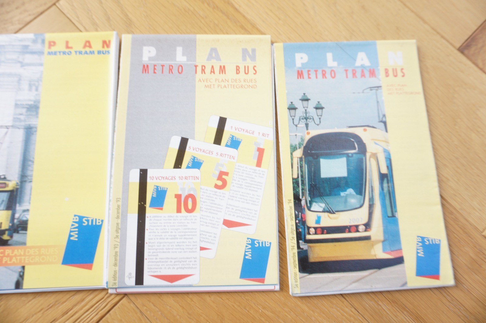 1989 1993 1994 Belgium Brussels Tram Tramways Railway Bus Map x4