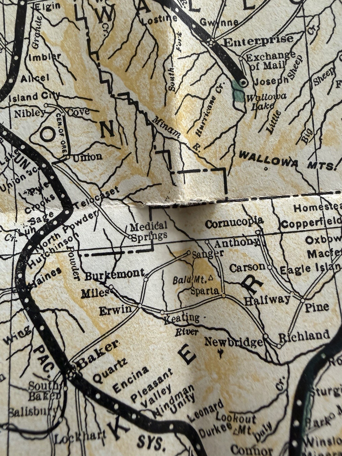 1915 Map Of The Pacific Northwest Oregon Washington Idaho Union Pacific System