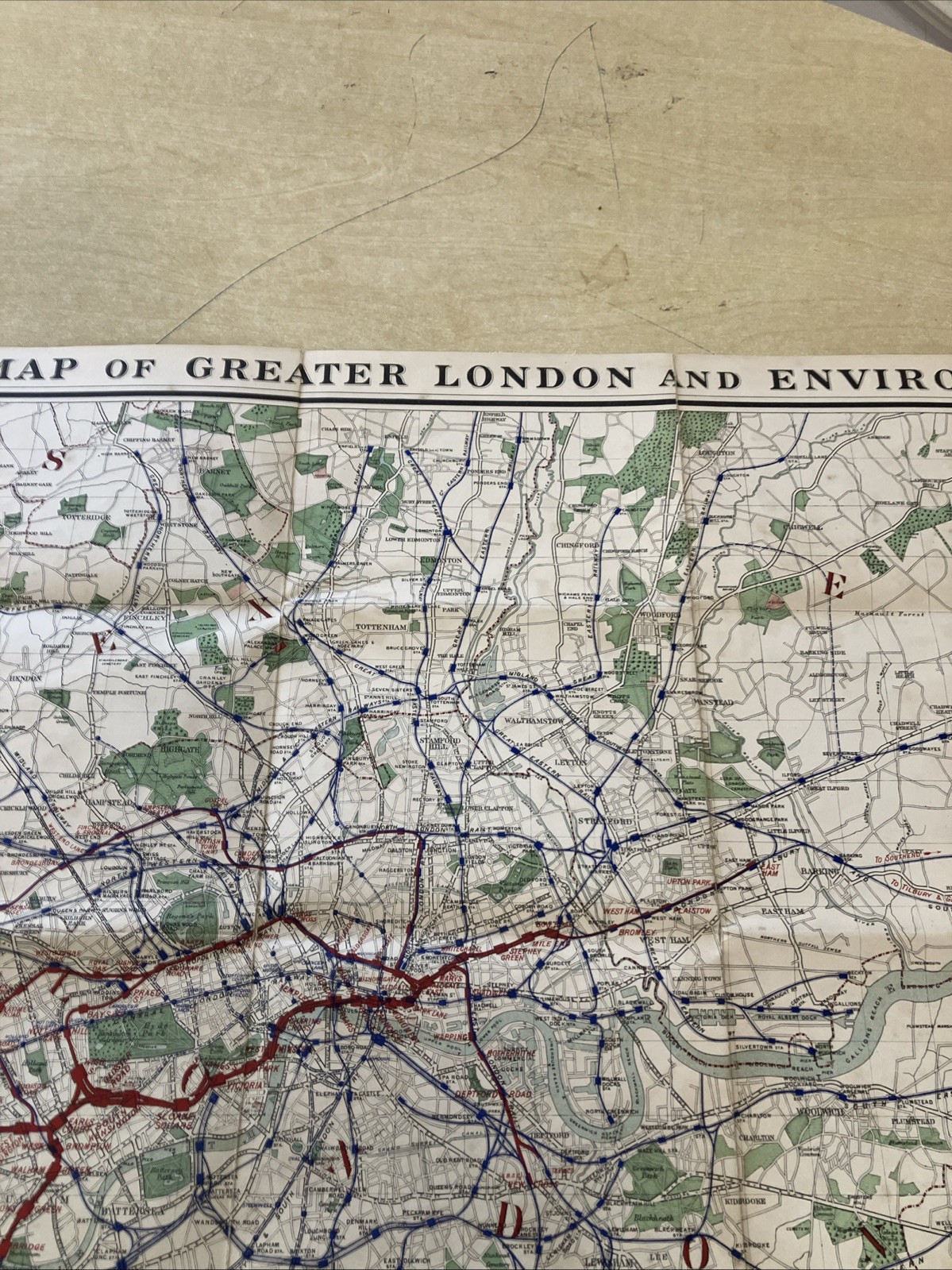 The “District” Map of Greater London & Environs – 1st ed – 1902