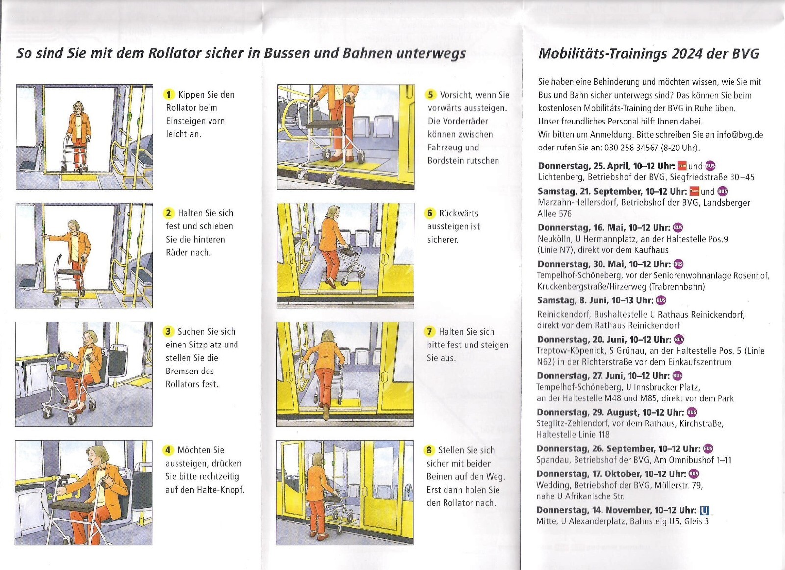 BVG Berlin Barrierefrei – Public Transport Map – Step Free Access – Germany 2024
