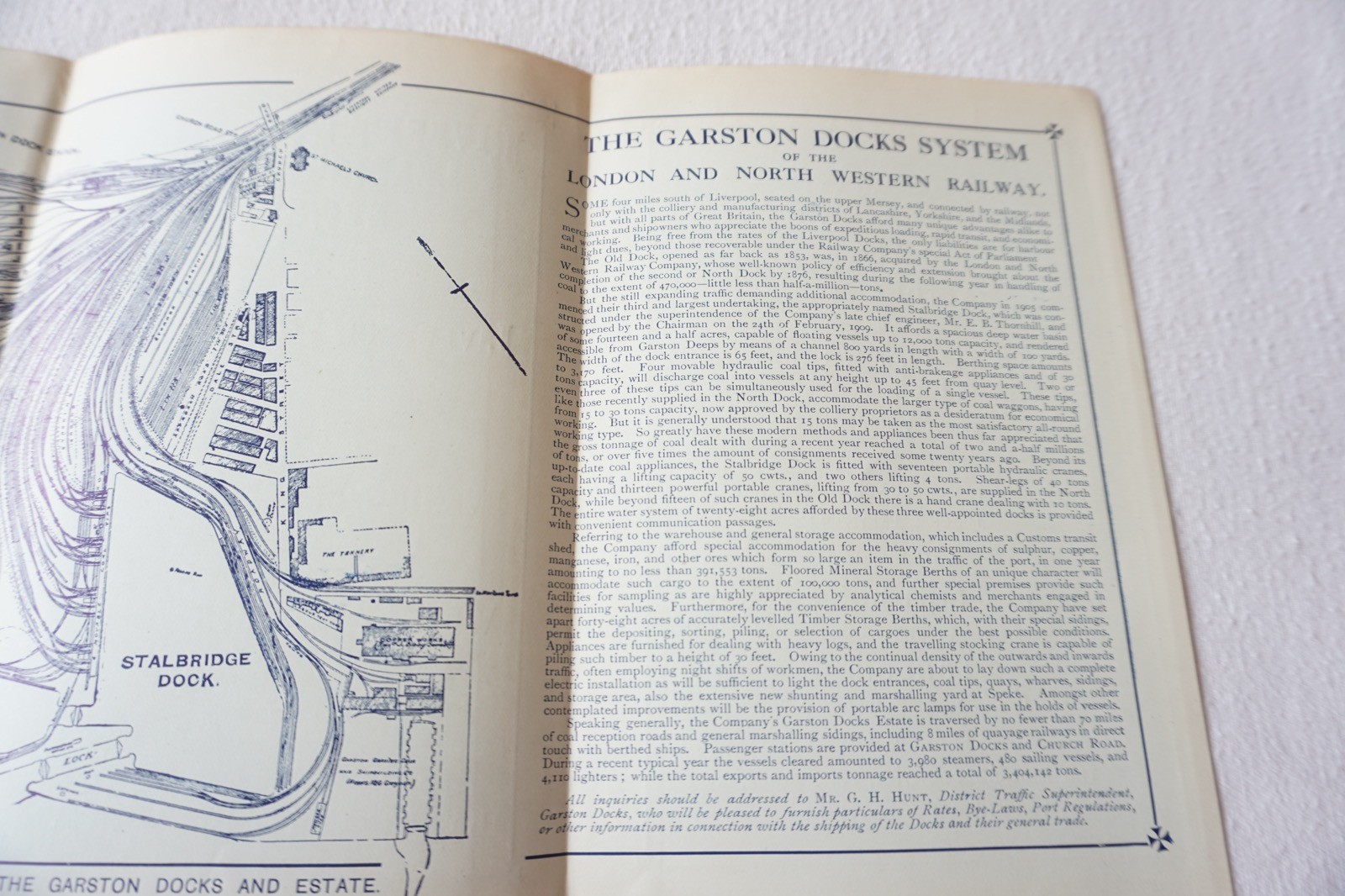 1912 Garston Docks Liverpool Ireland Original Railway Map