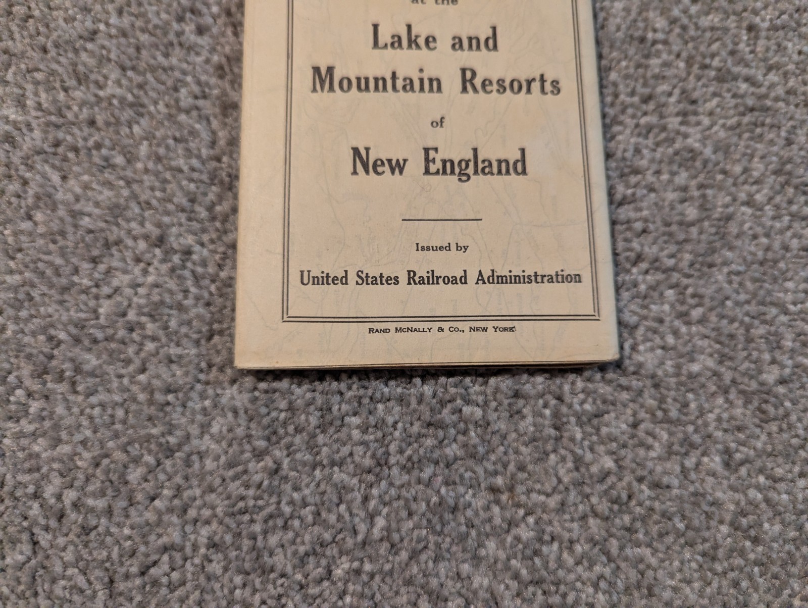 United States Railroad Administration Map New England 1919 Antique Train 1910s