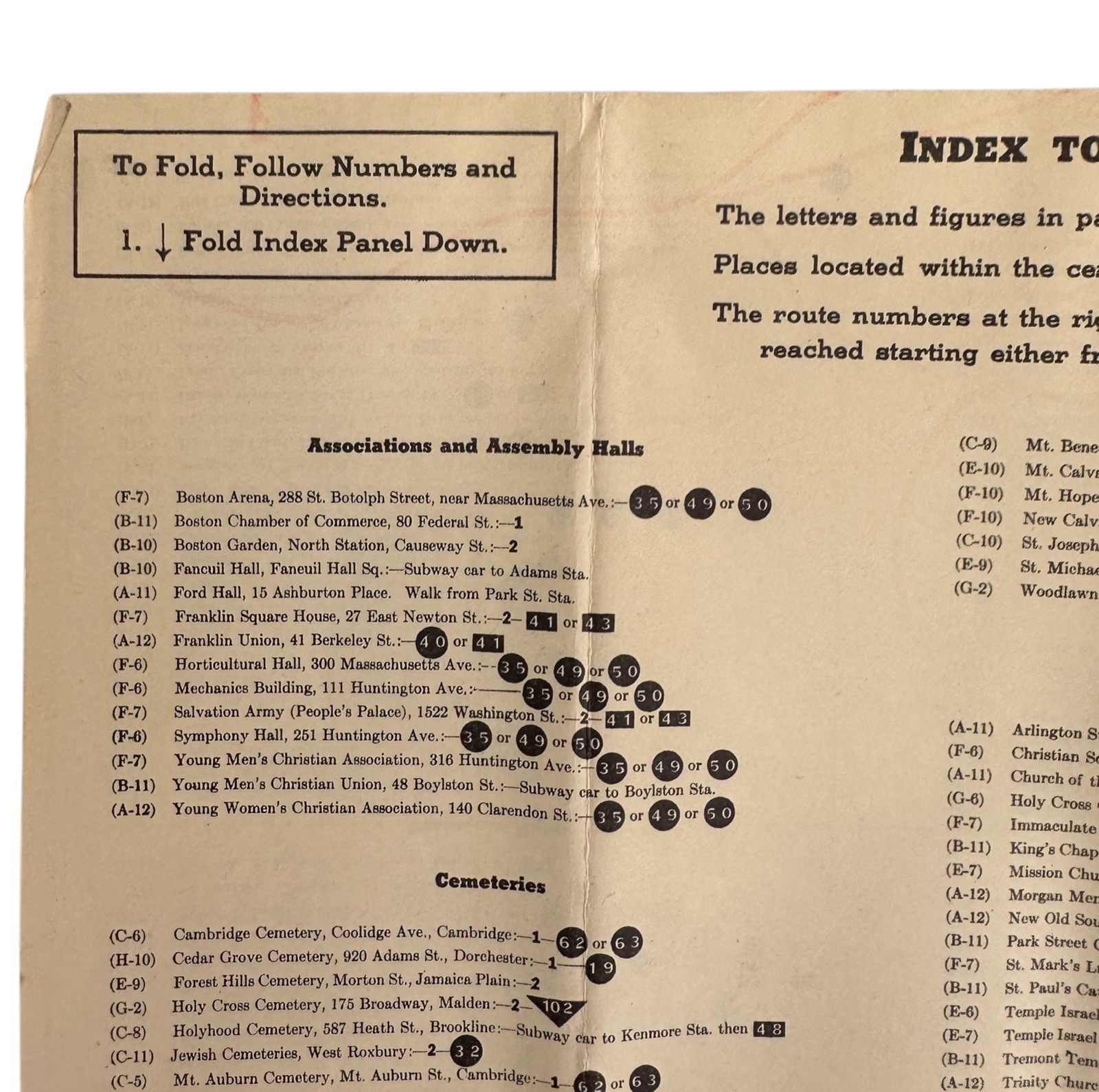 1938 Boston Elevated Railway System Route Map No. 3 Complete Folding Transit Map