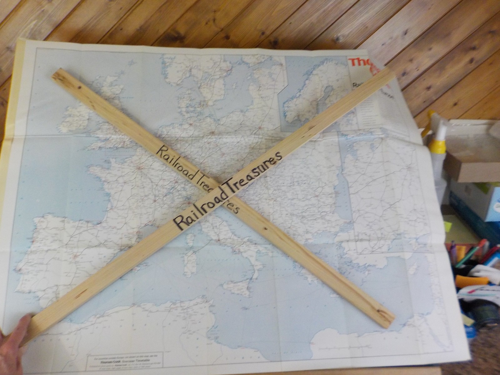 Map Rail map of Europe Tomas Cook 1983-84