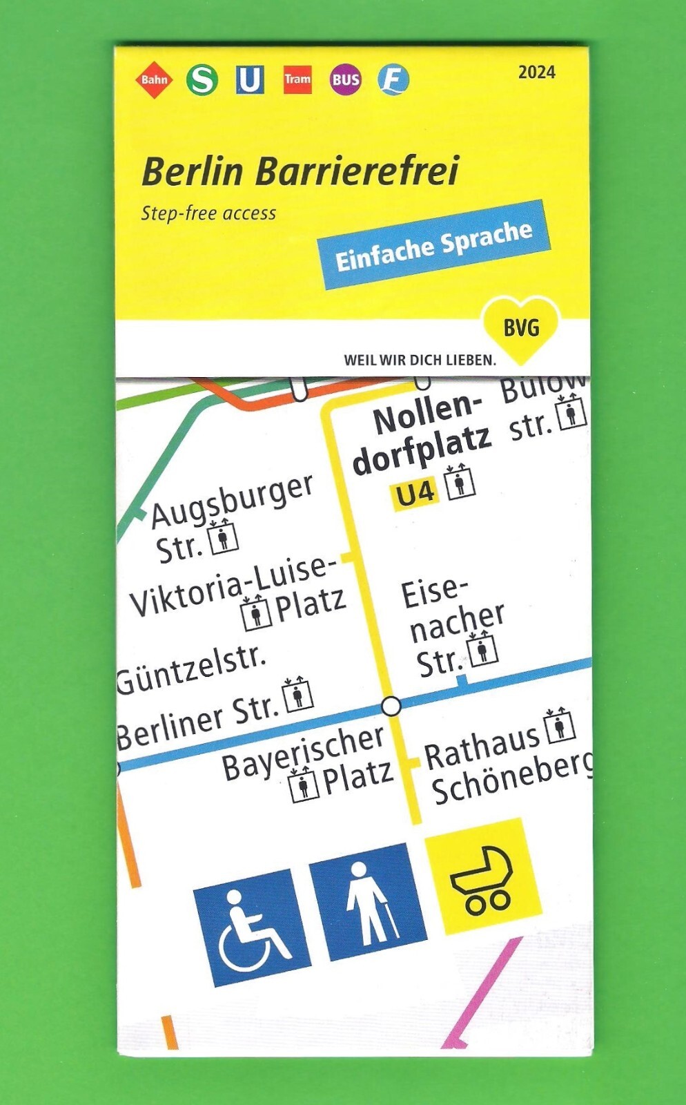 BVG Berlin Barrierefrei – Public Transport Map – Step Free Access – Germany 2024