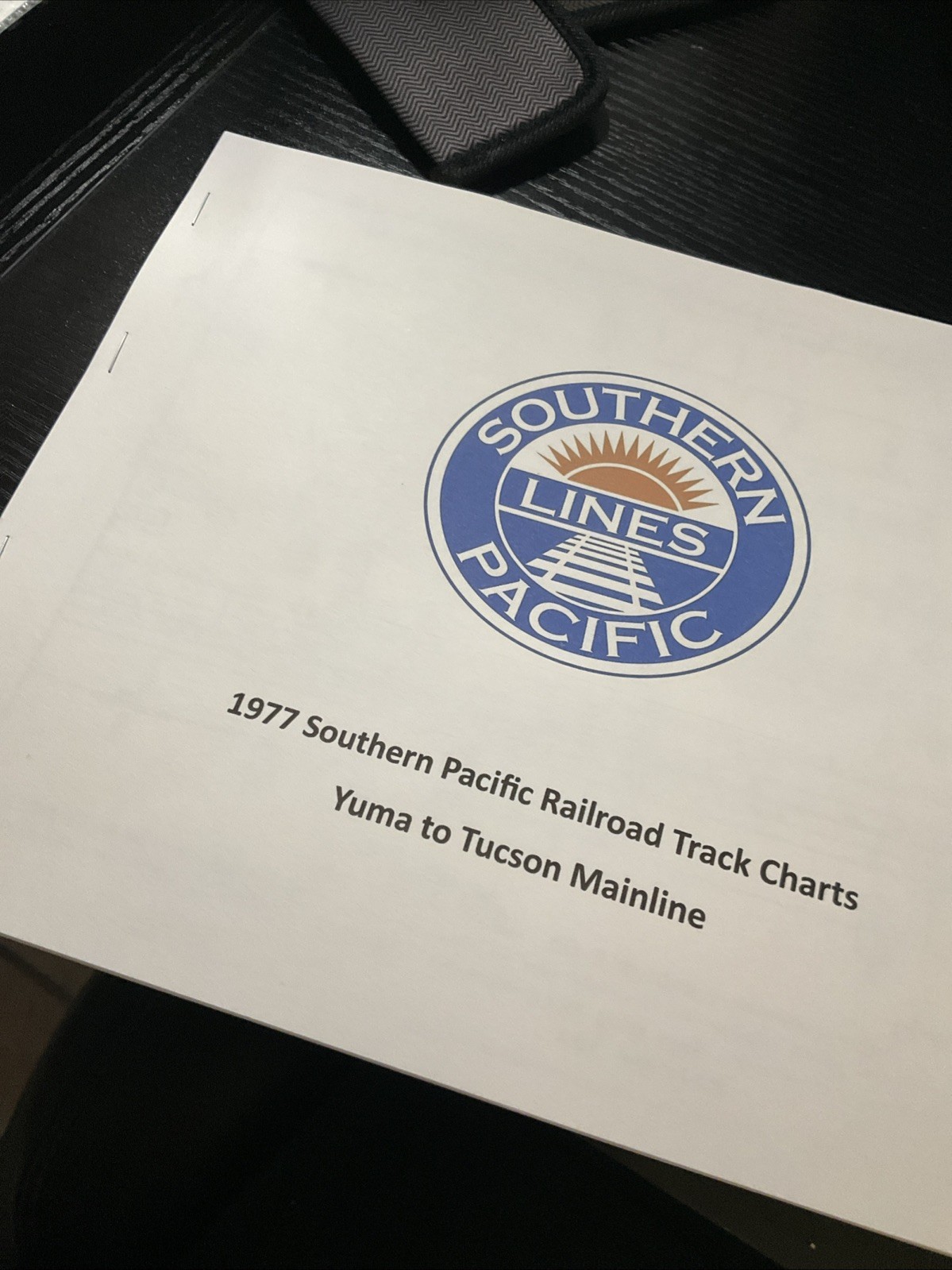 Southern Pacific Railroad 1977 Yuma To Tucson Track Charts Map Copy